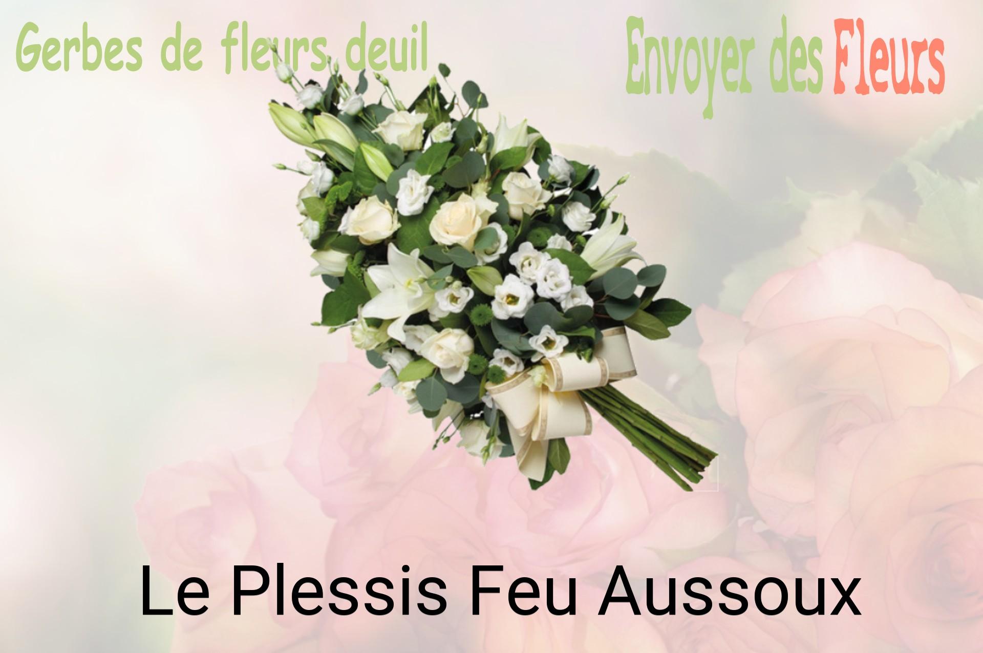 Gerbe de fleurs de deuil livrée à Le Plessis-Feu-Aussoux